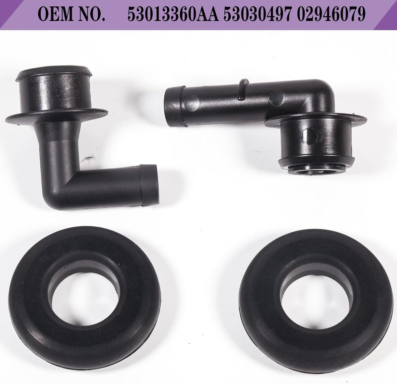 LYNSHINE 53013360AA For Jeep Grand Cherokee 4.0 PCV Valve 2000 2001 2002 2003 2004 Grand Cherokee Vent Valve Elbow & Grommet PCV CCV Vent Crankcase Vent Hose 4.0L 00 01 02 03 04 53030497 02946079. - Image 5